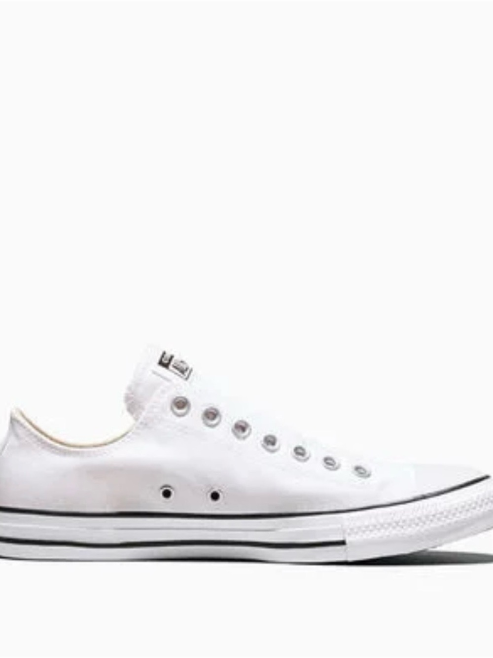 Classic White Low-Top Canvas Sneakers - Women